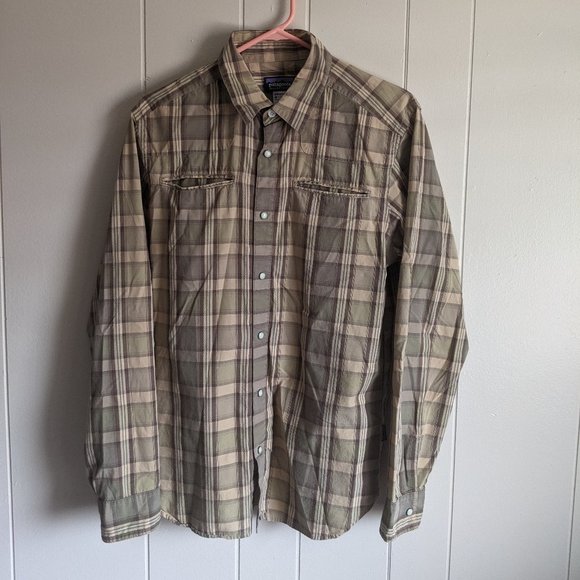 Patagonia Other - Patagonia Pearl Snap Long Sleeve Tan / Brown Shirt - Size Medium